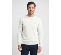 Rundhalspullover FYNCH-HATTON, Herren, Gr. 4XL, new sanftes weiß, Strick, Obermaterial: 100% Baumwolle, unifarben, regular fit taillenbedeckt, Rundhals, Rippbündchen, Pullover Rundhalspullover, aus Ba