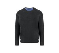 Rundhalspullover FYNCH-HATTON, Herren, Gr. M, schwarz, Strick, Obermaterial: 100% Baumwolle, unifarben, regular fit taillenbedeckt, Rundhals, Rippbündchen, Pullover Rundhalspullover, aus Baumwolle, mi