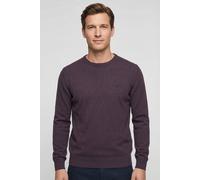 Rundhalspullover FYNCH-HATTON, Herren, Gr. XXL, aubergine, Strick, Obermaterial: 100% Baumwolle, unifarben, regular fit taillenbedeckt, Rundhals, Rippbündchen, Pullover Rundhalspullover, aus Baumwolle