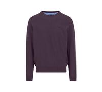 Rundhalspullover FYNCH-HATTON, Herren, Gr. XXL, aubergine, Strick, Obermaterial: 100% Baumwolle, unifarben, regular fit taillenbedeckt, Rundhals, Rippbündchen, Pullover Rundhalspullover (20201250-XXL)