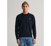 GANT Herren Rundhalspullover Classic Cotton C-Neck Baumwolle Regular Fit Evening Blue 4XL