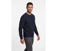 Rundhalspullover GANT "COTTON TEXTURE C-NECK", Herren, Gr. XL, blau (evening blau), Web, Obermaterial: 100% Baumwolle, unifarben, regular fit normal, Rundhals, eingesetzt Rippbündchen, Pullover Rundha