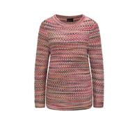 Rundhalspullover GOLDNER "Baumwoll-Pullover in Multicolor", Damen, Gr. 52, bunt (bunt, gemustert), Obermaterial: 73% Baumwolle CO. 27% Polyacryl PAN., Pullover Rundhalspullover, Rundhalsausschnitt (73