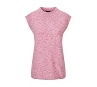 Rundhalspullover GOLDNER "Kurzgröße Edler Rippstrick Pullunder, Stehkragen", Damen, Gr. 22, rosa (rosé), Obermaterial: 76% Polyester PES. 15% Polyamid PA. 6% Schurwolle WV. 3% Elasthan EL., keine/nich