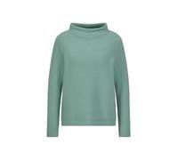 Rundhalspullover GOLDNER "Kurzgröße Langarm Ottoman-Design, Turtleneck", Damen, Gr. 24, grün (graugrün), Obermaterial: 47% Polyester PES. 47% Viskose CV. 6% Elasthan EL., Pullover Rundhalspullover, Tu