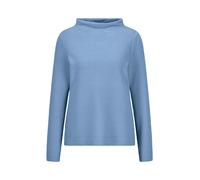 Rundhalspullover GOLDNER "Langarm Ottoman-Design, Turtleneck", Damen, Gr. 44, blau, Obermaterial: 47% Polyester PES. 47% Viskose CV. 6% Elasthan EL., Pullover Rundhalspullover, Turtleneck (50166607-44