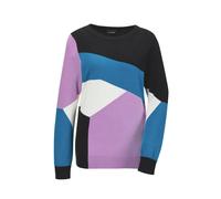 Rundhalspullover GOLDNER "Strickpullover", Damen, Gr. 38, schwarz (schwarz, gemustert), Obermaterial: 50% Viskose CV. 28% Polyester PES. 22% Polyamid PA., Pullover Rundhalspullover (79480419-38) schwa