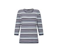 Jacquard-Pullover in Ringel-Optik blau 40