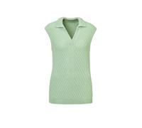 Rundhalspullover GOLDNER "Stricktop mit V-Ausschnitt", Damen, Gr. 52, grün (salbei), Obermaterial: 82% Polyacryl PAN. 18% Baumwolle CO., Sonstiges, Pullover Rundhalspullover, keine/nicht relevant (502