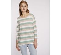 Rundhalspullover HAILY’S "3/4 P TP Mi44a", Damen, Gr. S (36), grün (4051 sage grün stripe), Strick, Obermaterial: 95% Polyester, 5% Elasthan, gestreift, Rundhals, Pullover Rundhalspullover (84807165-S