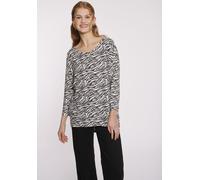 Rundhalspullover HAILY’S "3/4 P TP Mi44a", Damen, Gr. S (36), weiß (7391 sanftes weiß zebra), Strick, Obermaterial: 95% Polyester, 5% Elasthan, animal-print, Rundhals, Pullover Rundhalspullover (65235