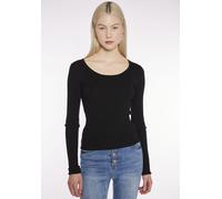 Rundhalspullover HAILY’S "LS C SK Ru44na", Damen, Gr. XL, schwarz, Strick, Obermaterial: 52% Baumwolle, 30% Polyester, 18% Nylon, unifarben, normal, Rundhals, Pullover Rundhalspullover (40251148-XL)