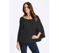 Rundhalspullover HEINE "Pullover", Damen, Gr. 36, schwarz, 80% Viskose, 20% Polyamid, unifarben, Pullover Rundhalspullover (46994735-36) schwarz