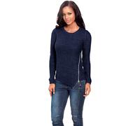 Rundhalspullover HEINE "Rundhals-Pullover", Damen, Gr. 40, blau, 100% Polyacryl, unifarben, Pullover Rundhalspullover (23117010-40) blau