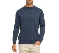 Rundhalspullover INDICODE "INNiels O-neck", Herren, Gr. XXL, sky captain, Strick, Obermaterial: 100% Baumwolle, unifarben, regular fit, Rundhals, Rippbündchen, Pullover Rundhalspullover (37306056-XXL)