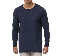 Rundhalspullover INDICODE "Kristian", Herren, Gr. S, blau (navy), Strick, Obermaterial: 100% Baumwolle, unifarben, regular fit normal, Rundhals, Pullover Rundhalspullover (73825064-S) navy