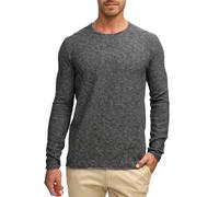 Rundhalspullover INDICODE "Kristian", Herren, Gr. XL, charcoal, Strick, Obermaterial: 100% Baumwolle, unifarben, regular fit normal, Rundhals, Pullover Rundhalspullover (30027459-XL) charcoal