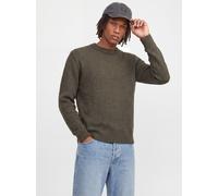 Rundhalspullover JACK & JONES "JJBLAKE KNIT CREW NECK SN", Herren, Gr. XL, rosin, Strick, Obermaterial: 74% Polyacryl, 18% Baumwolle, 8% Polyester, unifarben, relaxed fit normal, Rundhals, Bündchen, P