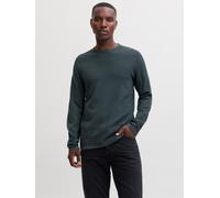 Rundhalspullover JACK & JONES "JJEAUSTIN KNIT CREW NECK NOOS", Herren, Gr. XL, turbulence, Strick, Obermaterial: 50% Baumwolle, 50% Polyester, unifarben, normal normal, Rundhals, Bündchen, Pullover Ru