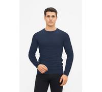 Rundhalspullover JACK & JONES "JJEEMIL KNIT CREW NECK NOOS", Herren, Gr. L, blau (navy), Strick, Obermaterial: 60% Baumwolle, 20% Nylon, 20% Viskose, regular fit normal, Rundhals, Rippbündchen, Pullov