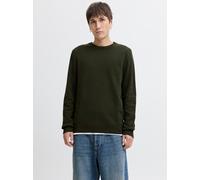 Rundhalspullover JACK & JONES "JJEGLOBE KNIT CREW NECK NOOS", Herren, Gr. M, duffel bag, Strick, Obermaterial: 100% Baumwolle, unifarben, regular fit taillenbedeckt, Rundhals, Rippbündchen, Pullover R