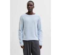 Jack & Jones "JJEHILL KNIT CREW NECK NOOS" mit Strukturstrick (89822128-S) celestial blau