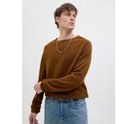 Rundhalspullover JACK & JONES "JJEHILL KNIT CREW NECK NOOS", Herren, Gr. XL, monks robe, Strick, Obermaterial: 100% Baumwolle, unifarben, regular fit taillenbedeckt, Rundhals, gerader Abschluss, Pullo