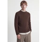 Rundhalspullover JACK & JONES "JORSALAMANCO KNIT CREW NECK", Herren, Gr. S, java, Strick, Obermaterial: 69% Polyacryl, 23% Polyester, 8% Polyamid, unifarben, regular fit normal, Rundhals, Bündchen, Pu