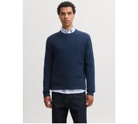 Rundhalspullover JACK & JONES "JPRBLURILEY KNIT CREW NECK LS SN", Herren, Gr. XS, blau (insignia blau detail:twist), Strick, Obermaterial: 100% Baumwolle, meliert, regular fit normal, Rundhals, Bündch