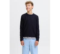 Rundhalspullover JACK & JONES JUNIOR "JJROY KNIT CREW NECK AW25 JNR", Jungen, Gr. 128, blau (sky captain), Strick, Obermaterial: 100% Polyacryl, unifarben, relaxed fit, Rundhals, Pullover Rundhalspull