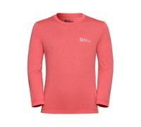 Rundhalspullover JACK WOLFSKIN "ACTAMIC LONGSLEEVE K", Kinder, Gr. 176, sunsetcoral, Oberstoff: 100% POLYESTER, Pullover Rundhalspullover (17690959-176) sunsetcoral