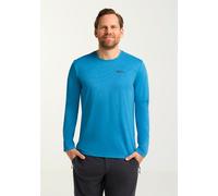 Rundhalspullover JACK WOLFSKIN "SKY THERMAL L/S M", Herren, Gr. S (48), blau (aurorablau), Obermaterial: 100% Polyester, Pullover Rundhalspullover (96211025-S) aurorablau