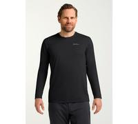 Rundhalspullover JACK WOLFSKIN "SKY THERMAL L/S M", Herren, Gr. XL (54/56), schwarz, Oberstoff: 100% POLYESTER, Pullover Rundhalspullover (71162812-XL) schwarz