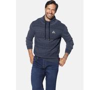 Rundhalspullover JAN VANDERSTORM "Pullover AKSELGREN", Herren, Gr. 5XL, blau (dunkelblau gemustert), Obermaterial: 100% Baumwolle CO., Pullover Rundhalspullover (96465116-5XL) dunkelblau gemustert