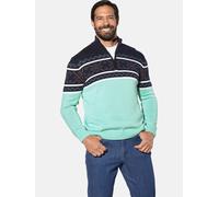 Rundhalspullover JAN VANDERSTORM "Pullover BJORNHOLM", Herren, Gr. XL, blau (dunkelblau gemustert), Obermaterial: 55% Polyacryl PAN. 45% Baumwolle CO., Pullover Rundhalspullover (94908212-XL) dunkelbl