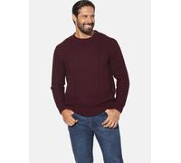 Rundhalspullover JAN VANDERSTORM "Pullover BJORNSTROM", Herren, Gr. XXL, rot (dunkelrot), Obermaterial: 100% Baumwolle CO., Pullover Rundhalspullover (74030136-XXL) dunkelrot