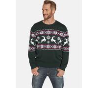 Rundhalspullover JAN VANDERSTORM "Pullover TORE" Gr. XL, rot (dunkelrot gemustert) Herren Pullover (45807053-XL) dunkelrot gemustert