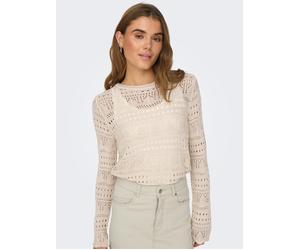 Rundhalspullover JDY "JDYSUN LAY L/S BOATNECK PULLOV. KNT NOOS", Damen, Gr. XXL, beige (tapioca), Strick, Obermaterial: 100% Polyacryl, unifarben, regular fit normal, Rundhals, Pullover Rundhalspullov