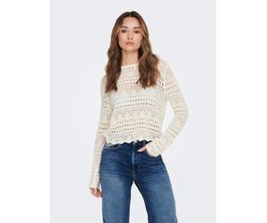 Rundhalspullover JDY "JDYSUN LAY L/S BOATNECK PULLOV. KNT NOOS", Damen, Gr. XXL, gelb (eggnog), Strick, Obermaterial: 100% Polyacryl, unifarben, regular fit normal, Rundhals, Pullover Rundhalspullover