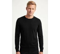 Rundhalspullover JOOP "Denny", Herren, Gr. L, schwarz, Strick, Obermaterial: 100% Wolle, unifarben, regular fit normal, Rundhals, elastischer Bund, Pullover Rundhalspullover (87300451-L)
