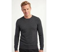 Rundhalspullover JOOP "Denny", Herren, Gr. XXL, dunkelgrau, Strick, Obermaterial: 100% Wolle, regular fit normal, Rundhals, elastischer Bund, Pullover Rundhalspullover (90928435-XXL) dunkelgrau