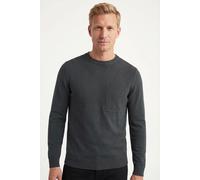 Rundhalspullover JOOP JEANS "Owin", Damen, Gr. M, dunkelblau, Strick, Obermaterial: 100% Baumwolle, clean, unifarben, normal normal, Rundhals, Pullover Rundhalspullover, im Materialmix (72168551-M) du