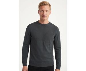 Rundhalspullover JOOP JEANS "Owin", Herren, Gr. M, dunkelblau, Strick, Obermaterial: 100% Baumwolle, clean, unifarben, normal normal, Rundhals, Pullover Rundhalspullover, im Materialmix (72168551-M) d