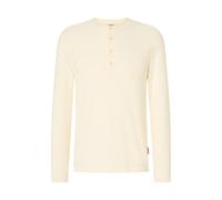 Rundhalspullover JOOP JEANS "Peko", Herren, Gr. M, natural, Strick, Obermaterial: 100% Baumwolle, unifarben, regular fit normal, Rundhals, Pullover Rundhalspullover, mit Henleyausschnitt, normale Pass