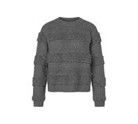 Rundhalspullover JOOP "Kesta", Damen, Gr. 40, grau (open grau), Strick, Obermaterial: 46% Polyester, 25% Viskose, 16% Nylon, 13% Wolle, normal, Rundhals, Rippbündchen, Pullover Rundhalspullover (39701