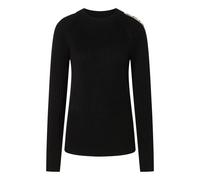 Rundhalspullover JOOP "Kopala", Damen, Gr. XL, schwarz, Web, Obermaterial: 84% Viskose, 16% Polyamid, unifarben, regular fit normal, Rundhals, eingesetzt Rippbündchen, Pullover Rundhalspullover, Regul