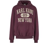 Rundhalspullover KARL KANI "Karl Kani Heritage 89 Oversized Hoodie", Herren, Gr. L, lila (dunkelrot), 65% Baumwolle, 35% Polyester, mehrfarbig, oversize, ohne Ausschnitt, Pullover Rundhalspullover (13