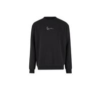 Rundhalspullover KARL KANI "Karl Kani Herren KKMQ12003BLK Small Signature Crew", Herren, Gr. S, schwarz, 80% Baumwolle, 20% Polyester, unifarben, normal, Rundhals, Pullover Rundhalspullover (22760403-