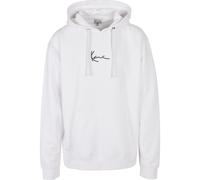 Rundhalspullover KARL KANI "Karl Kani Herren KKMQ12005 SMALL SIGNATURE HOODY WHT", Herren, Gr. S, weiß, 65% Baumwolle, 35% Polyester, mehrfarbig, normal, ohne Ausschnitt, Pullover Rundhalspullover (11