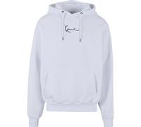 Rundhalspullover KARL KANI "Karl Kani Herren KM232-037-2 KK Small Signature Print Sweatshirt", Herren, Gr. XL, weiß, 80% Baumwolle, 20% Polyester, mehrfarbig, relaxed fit, ohne Ausschnitt, Pullover Ru